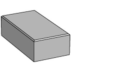 Grauer rechteckiger 3D-Block Abbildung eines grauen rechteckigen 3D-Blocks