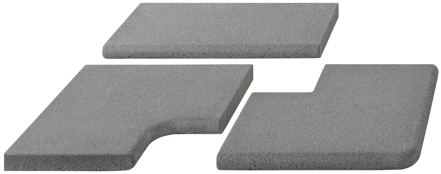 Vios-Poolumrandung 45/30/30/4 Außenrundung feingestrahlt